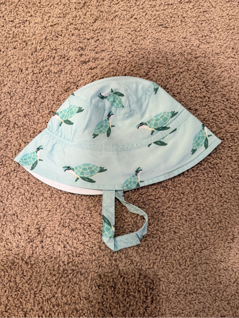 Monica + Andy UPF 50+ Sun Hat with Turtle Print (Small: 0-12M; Head cir. 40cm)